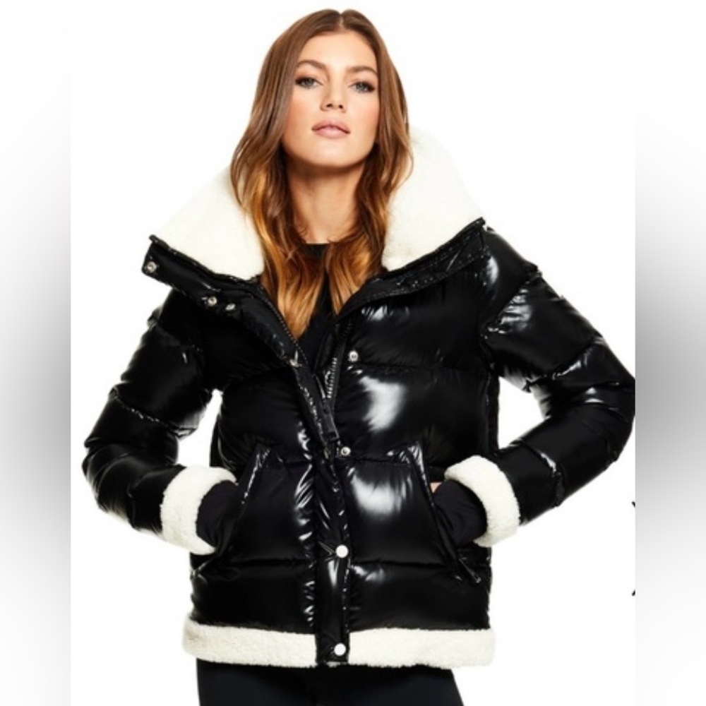 SAM. Gigi Shearling Trim down jacket size small new with tags